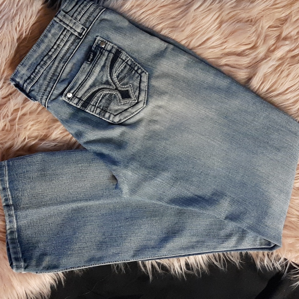 Angels Women's Light Blue Straight Leg Jeans